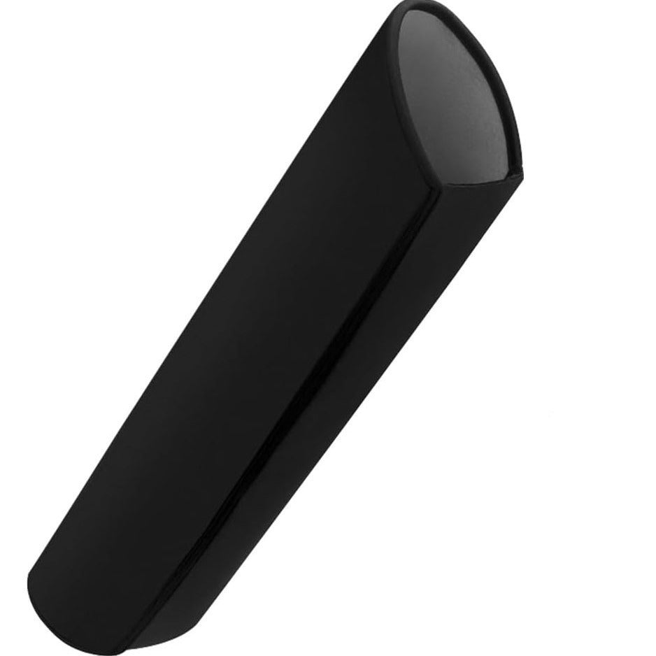 A black cylindrical protective cover or sleeve with a semi-circular transparent window at one end, shown on a plain white background.