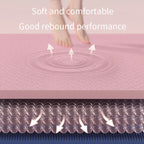 Double‑Sided Non‑Slip TPE Yoga Mat with Strap – Pink-3