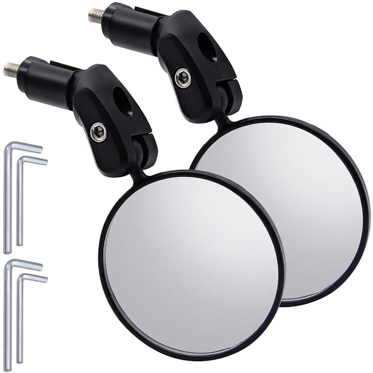 Bar-end mirror pair with clean neutral reflections