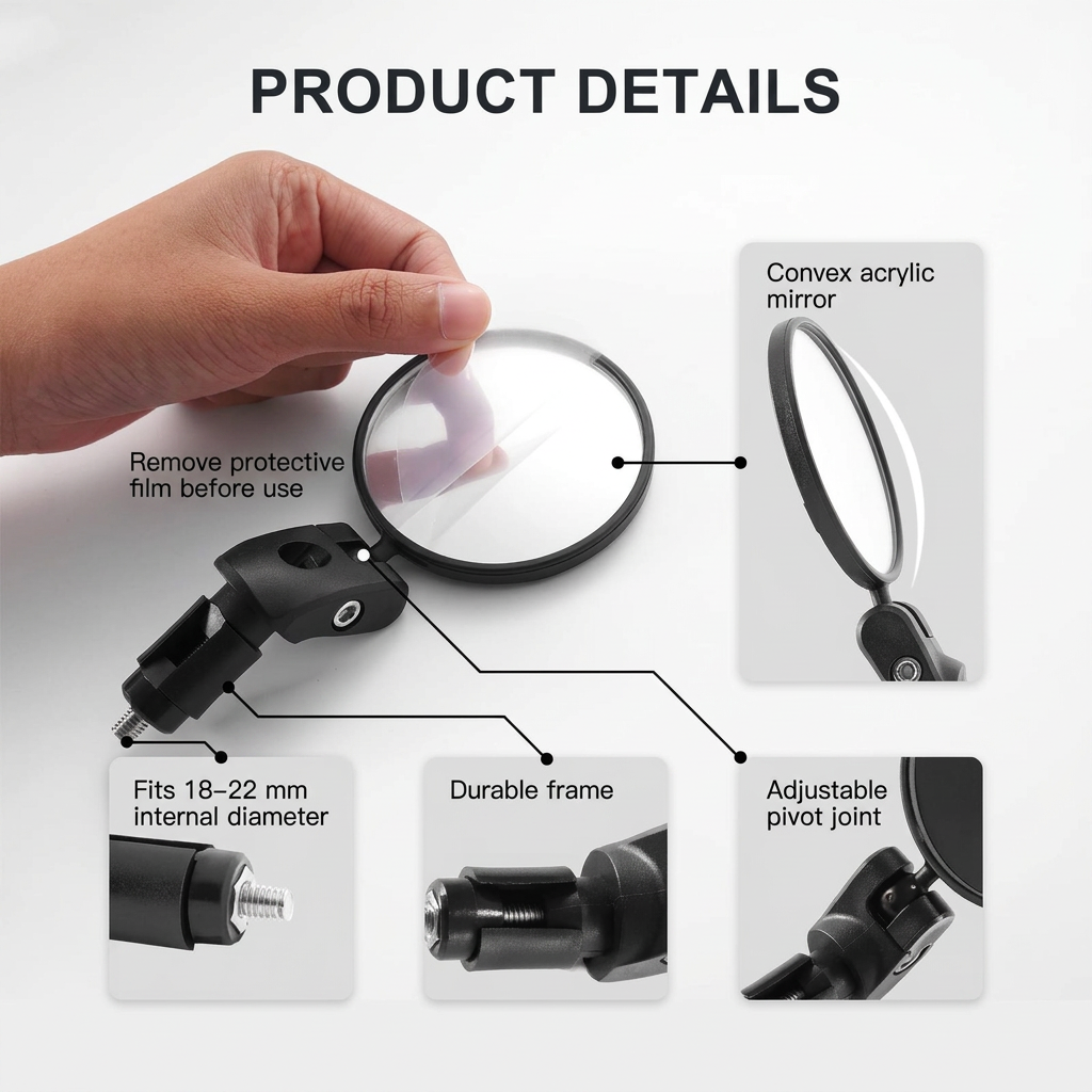 Cleaned mirror product-details graphic with corrected English labels